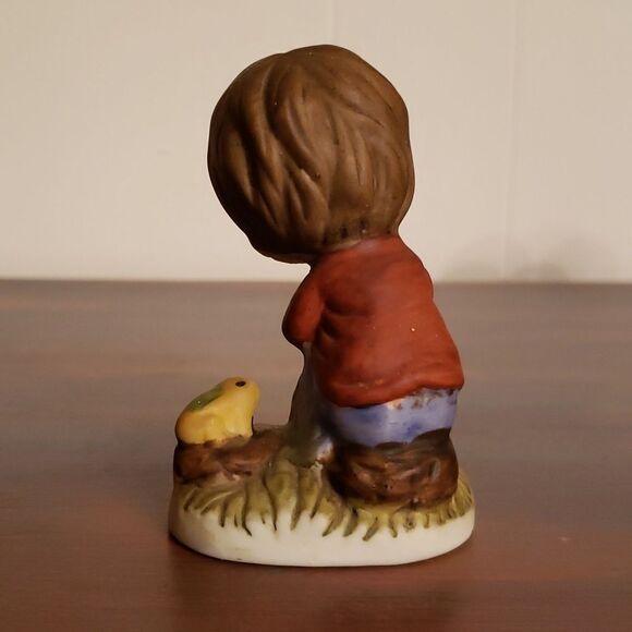 Vintage Lot of 3 Boy/Girl Wide Eyes Porcelain Bisque Figurines - Picture 6 of 13